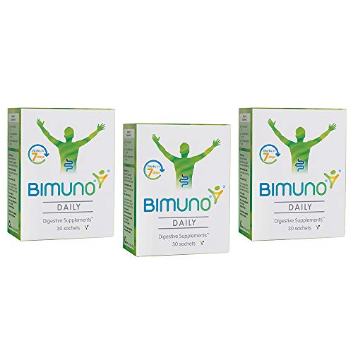 Bimuno Original - Daily Prebiotic Food Supplements. Gut Health Support for Men, Women, Kids & Bifidobacterium Culture. High in Fibre. Unflowered, Vegetarian, Gluten Free, Halal | 3 Pack (90 Sticks)