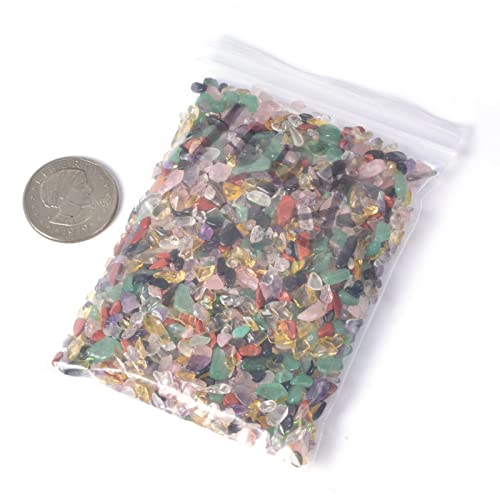 Image of 100 grams Small Tumbled Chips Polished Crushed Stone Crystal Healing Embellishments