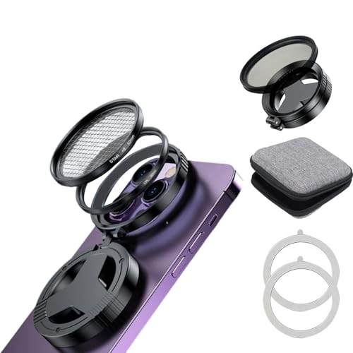 YipuVR 偏光レンズ スマートフォン マグネット 偏光フィルター 52mm 磁吸式取り付け CPL偏光効果調整 耐久性に 構造 フルセット 取り付け 取り外しが簡単で 写真撮影や旅行に適しており ほとんどの主流スマートフォンと互換性があります