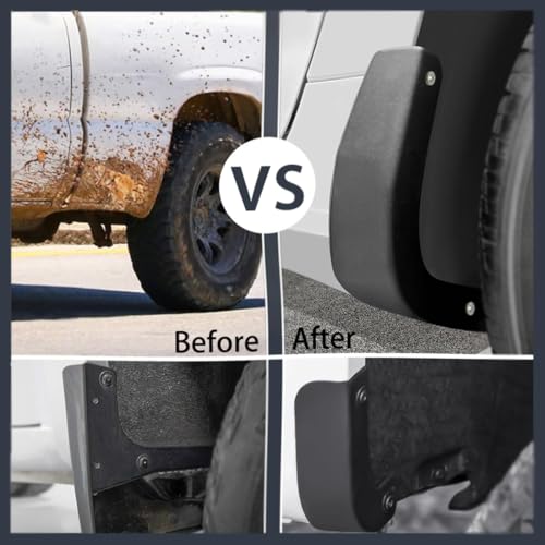 Image of Mud Flap Delete for Chevy Silverado 1500 Accessories 2019-2026, Mud Guard Chevrolet Silverado 1500 Parts Mudflaps Front Rear Replacement Kit 2019 2020 2021 2022 2023 2024 2025 2026