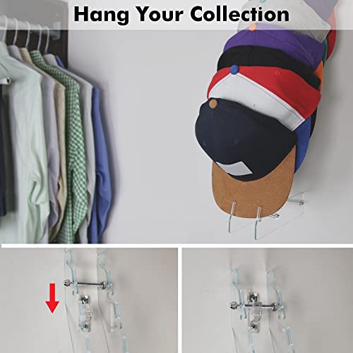 Stauber Best Acrylic Baseball Cap Rack And Hat Storage Display Holder Stand (Clear) #TOP3