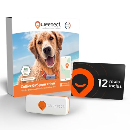 Pack Weenect XS | Traceur GPS pour Chien - Blanc