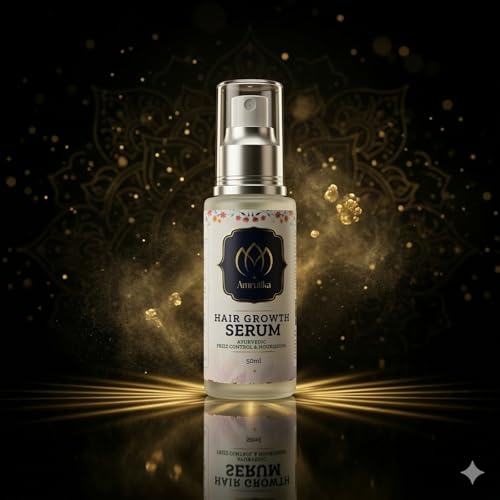 Image of Hair Growth Serum 50ml - Ayurvedic Herbal Formula for Hair Regrowth, Hair Fall Control & Scalp Nourishment with Amla & Aloe Vera, Lightweight Leave-In Treatment for Thicker, Stronger, Healthier Hair