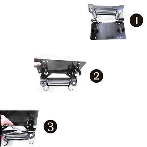 RUGCEL Black License Plate Bracket Flip-Up Roller Fairlead Mounting Holder - Thumbnail 4