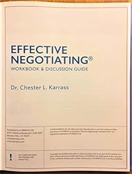 Hardcover Effective Negotiating Workbook & Discussion Guide Book