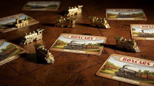 Boxcars Family Board Game de Rio Grande Games para 2 a 6 jugadores, tiempo de juego 90 minutos, juego de estrategia miniatura 2