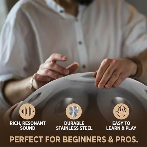 Steel Drum Handpan Instrument Set para principiantes 9 notas 432Hz miniatura 5