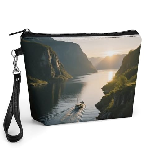 Bolsa de maquillaje Fjord Under The Sun de piel sintética con asa