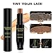 Wig Lace Dyeing Stick,Wig Knots Healer with Brush Portable Sweat-proof Natural,Hide Wig Knots&Grids,Hair Color Stick for Lace Wigs,Frontal Part,Hairline,Dark Brown(04)
