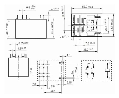 Relais T92-2A-P-12V 30A 6 broches pour carte de puissance PCB - 3