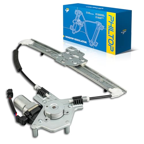 Image of PHILTOP Rear Left Driver Side Power Window Regulator and Motor Assembly Compatible with 2008-2012 Ford Escape 2008-2011 Mercury Mariner 2008-2011 Mazda Tribute Replaces 751-712,2 Pins