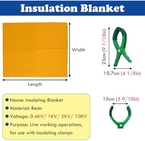 Portable Electrical Safety Blanket for Power Plants & Workshops - Hot Stick Protective Mat for Transmission Line & Substation Maintenance, Safety Barrier (10kV, 60x80cm/23.6x31.5in)