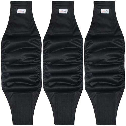 Image of Reusable Dog Diapers Male 3Pcs, Premium Washable Belly Band for Male Dogs Small, High Absorbing Male Dog Wraps for Doggie in Incontinence, Excitable Urination and Training(Black, S)