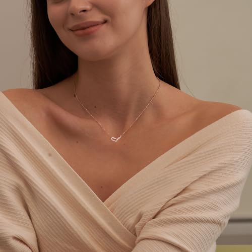 Freekiss Rose Gold Pendant Necklace For Women: Dainty Choker Necklaces Trendy 14K Rose Gold Filled Paperclip Pendant Necklaces Tiny Simple Diamond Necklace Fashion Jewelry For Women Gifts thumb #8