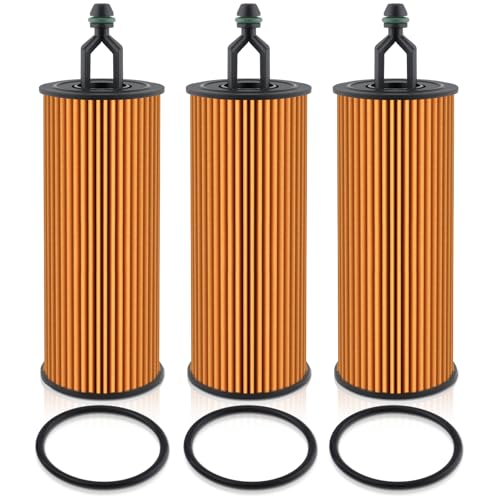 CARBBIA 3Pcs Engine Oil Filter 68191349AA 68191349AB 68191349AC Compatible with Chrysler 200 Compatible with Dodge Challenger Compatible with Journey Compatible with Jeep Cherokee