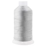 Mandala Crafts Silver Heavy Duty Thread -1500 Yds Tex 90 Thread for Sewing...