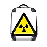 DIYthinker Symbole d'avertissement Jaune Noir Ionisation Triangle Radiation Hard Case épaule transportant des enfants Sac à dos 15' cadeau