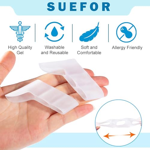 Image of Toe Separator for Feet Toe Spacers Correct Toes Yoga Silicone Hammer Toe Corrector for Women & Men Correct Toe Straighteners for Overlapping Toes (L T separator)