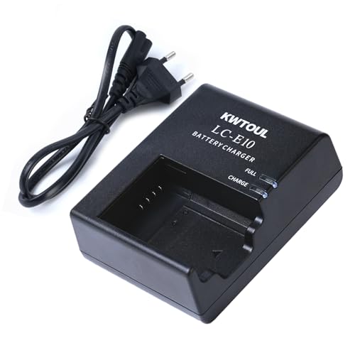 KWTOUL Caricabatteria LC-E10E Compatibile con Canon EOS Rebel T3 T5