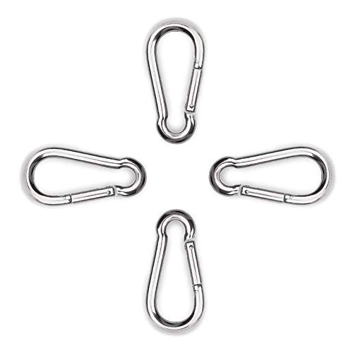 ADNIKIA Mosquetón de 4 ganchos (M8), mosquetón de alta resistencia, clips de resorte de acero inoxidable para correa de perro, llavero, exterior, pesca, viajes, senderismo y otros usos al aire libre Cover