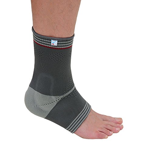 Express Orthopaedic Medically Approved Ankle Support with Cushioning Silicone Pads - Supplied to UK Hospitals & Ideal for Ski Boots MED (Ankle Circ: 21-24cm)
