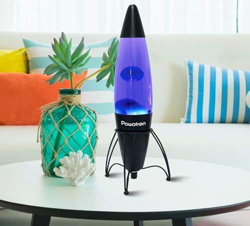 Siam Express Powatron 16” Retro Lava Lamp | Nostalgia | Relaxing Mood Light | Decorative Illumination | Peaceful Motion Wax Liquid | Relaxation