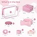 Homaisson 48 PCS Pink Sleepover Party Supplies, Pink Spa Party Favors, Fashion Jewelry Box, Cosmetic Bag, Mirrors, Elastic Headbands, Hair Bands, Wristbands, Hair Clips, Bridesmaid Return Favors