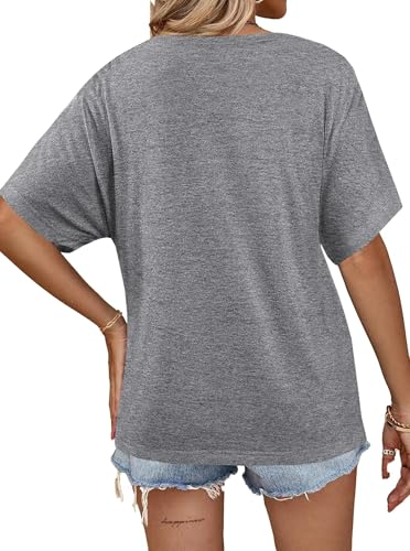 Image of Hilinker Womens Sexy Off The Shoulder Tops Short Batwing Sleeve T Shirt Oversized Casual Tee