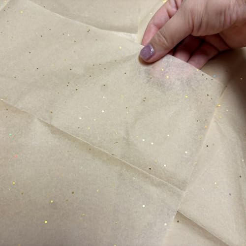 Glitter Seidenpapier Braun zum Einwickeln 50x70cm Glitzerpapier Seidenpapierblätter für Blumenstrauß Geschenkpapier Geburtstag Geschenkverpackung Bastelzubehör 10 Blatt
