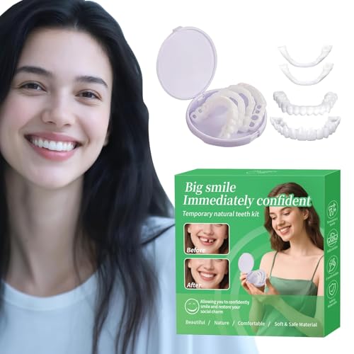 Temporary Veneers Kit for Women and Men, Tooth Replacement Kit, Nature and Comfortable (1 Count (Pack of 1), Natural)-vv1