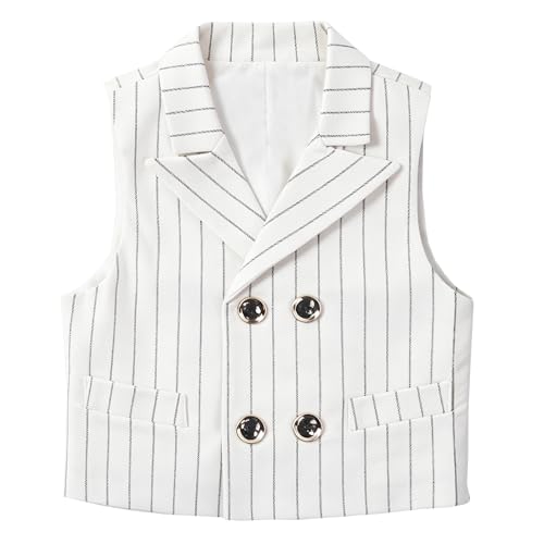 Image of Boys Formal Suit Vest Solid Vest for Toddler Kids Formal Wedding Outfit