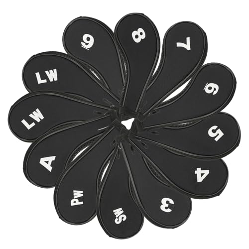 Fundas para hierros de golf PATIKIL de neopreno negro que evitan rayones y golpes fuertes
