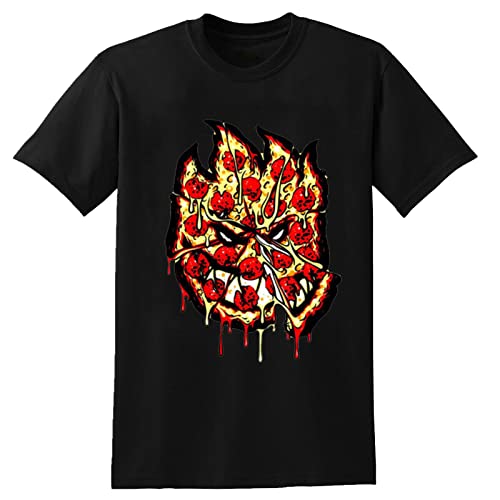 DAIWEI Men's Printing Spitfire Wheels T-Shirt Graphic Black Tee XXL