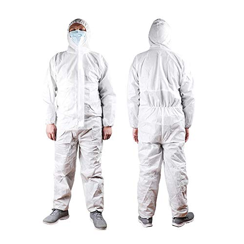 L-DJJ Comfortable fit, Protective Clothing To Effectively Prevent Dust From Entering,Disposable Isolation Clothing For Breathable Chemical Laboratory,Full Body Gas Protective Clothing ,For home