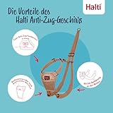HALTI No Pull Anti-Zug Geschirr - Verhindert, DASS Ihr Hund an der Leine zieht, Gepolsterter Brust- und Beingurt, Reflektierendes Gurtmaterial, Einfache Anpassung und Benutzung (Größe L, Wüstensand)