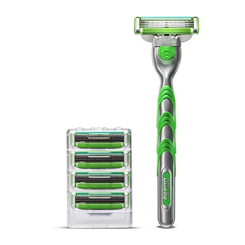 Gillette Mach3 Sensitive Men's Razor Handle + 5 Blade Refills