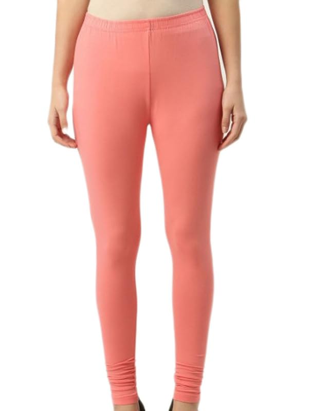 way2like Women's Leggings Stretchable Viscose Rayon Solid Churidar-Length for Yoga Dark Peach-picture-23