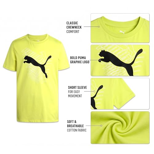 Image of PUMA Boys T-Shirts Athletic Crewneck Short Sleeve Tees (Sizes S-XL)