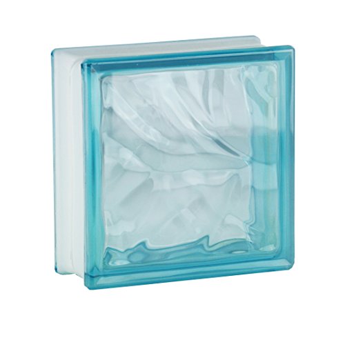 5 piezas FUCHS bloques de vidrio nube caribe 19x19x8 cm