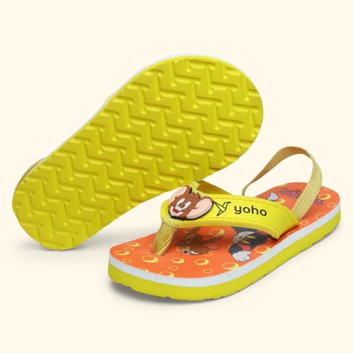 Image of YOHO Slippers for Toddlers | Comfortable and Lightweight Kids FlipFlop|WB Cartoon & Comic Characters: Batman, Superman, PPG, Tom & Jerry, Scooby Do and We Bare Bears Footwear for Girls & Boys