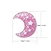 Qingxi Charm 14pcs Mixed 7 Colors Shiny Moon Flatback Resin Button Christmas DIY Craft Phonecover Scrapbook Embelishment (Mixed 7 Colors)