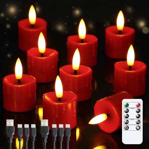 Velas LED recargables sin llama para evitar incendios y manchas de cera en el hogar