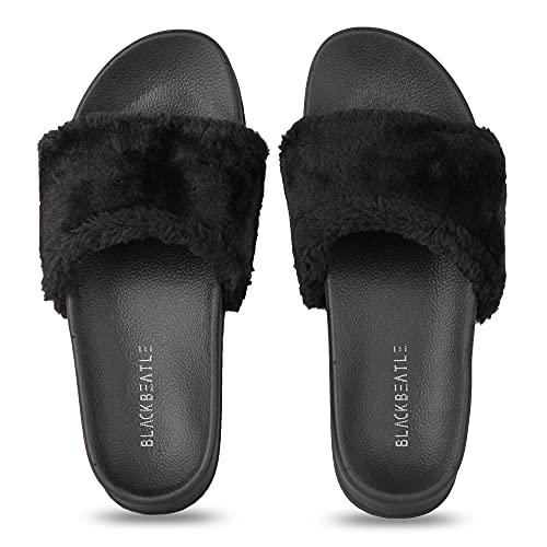 Image of BLACKBEATLE Women's FurHeel Flip Flops