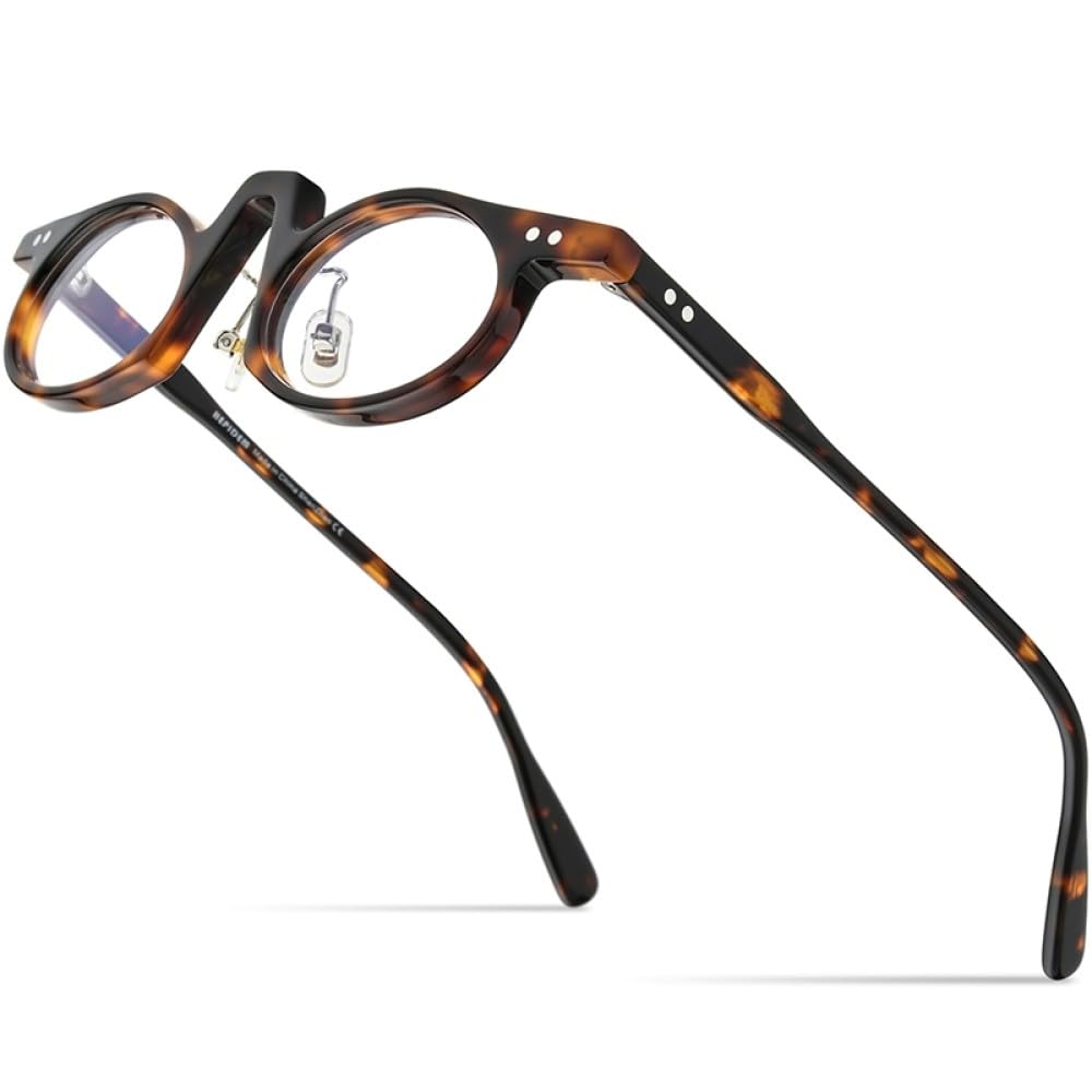 MUTYNE Acetat Brillengestell Damen Vintage Retro Kleine Ovale Brillen Herren Brillen Brillen