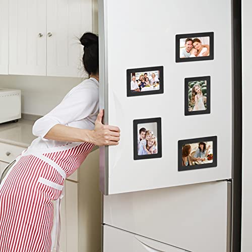 Fyy Picture Frame 5X7, 5 Pack Magnetic Photo Frames For Refrigerator, Magnetic Picture Frames Suitable For Fridge, Dishwasher, Locker And Office Cabinet, Horizontally Or Vertically #TOP3