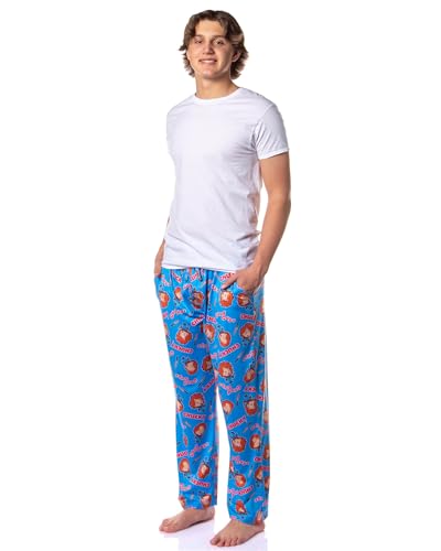 Chucky Men's Horror Movie Childs Play Doll Good Guys Tossed Icon Sleep Lounge Pajama Pants2