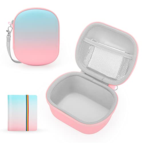 Yinke Etui z albumem fotograficznym do aparatu Polaroid Go Instant Camera, twarde etui ochronne na aparat dziecięcy, torba podróżna, etui na Boże Narodzenie, Nowy Rok, urodziny, festiwal, zabawka, prezent (połączenie gradientowe)
