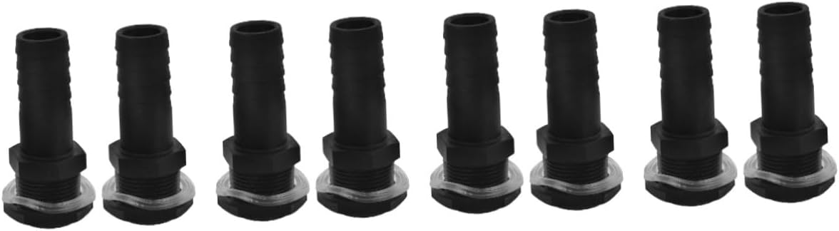 Mobestech 8pcs Rain Barrel Aquarium Fittings Water Tank Connector Adapter External Thread Nozzle
