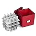 ProPik 64 Christmas Ornament Storage Box, 4 Tier Holds Up to 64 Ornaments Accessories Balls, Holiday Decorations Storage Container with Dividers, Durable 600D Oxford (Red)