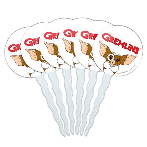 Gremlins Gizmo Logo Cupcake Picks Toppers Decoration Set of 6